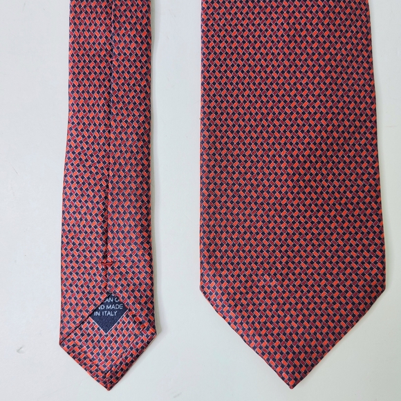 Brioni Handmade Geometric Printed Woven Silk Tie - Picture 5 of 9